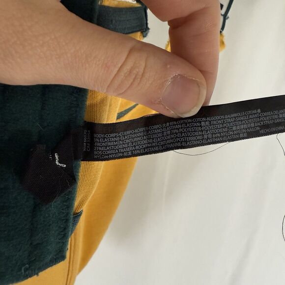 Out From Under Crop Top Women's Small Yellow OFU Straps Hook Eye Adjustable - Picture 5 of 9